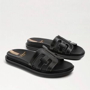 EUC Sam Edelman | Black Valeri Leather Slide Sandals Size 6M